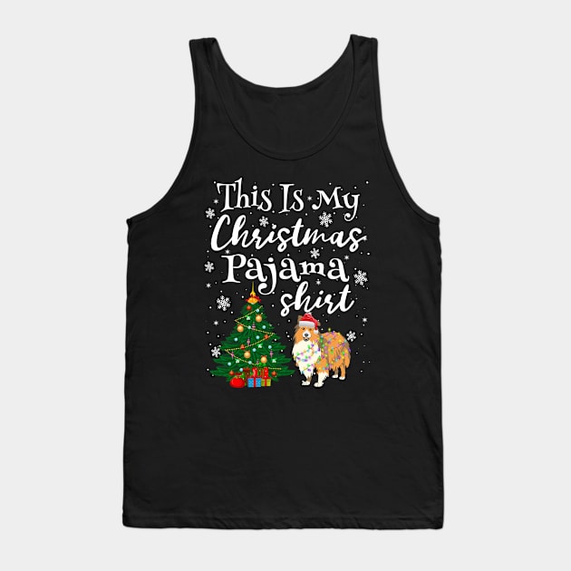 This is my Christmas Pajama Shirt Sheltie Lover Dog Tank Top by Phuc Son R&T